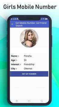 Girls Mobile Number Finder - Search Girls Number 5 تصوير الشاشة