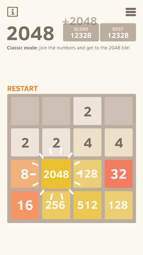 2048 Number puzzle game screenshot 5