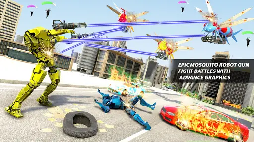 Mosquito Robot Transforming Games: Robot Car Game screenshot 3