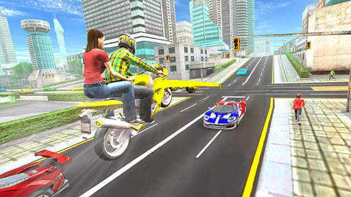 Flying Bike Modern Taxi - Bike Games 2020 screenshot 2