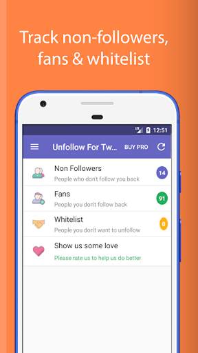 Unfollow For Twitter Free screenshot 1