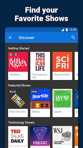 PodByte - Free Podcast Player App for Android screenshot 1
