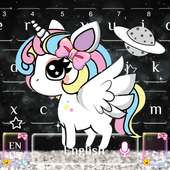 Glitter Unicorn keyboard logo