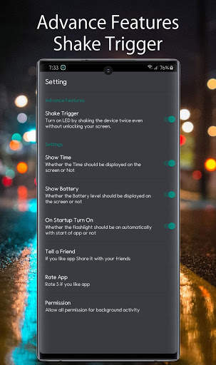 Smart Flashlight - Torch - Flashlight On Shake screenshot 4