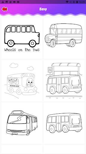 Cartoon bus coloring game screenshot 5