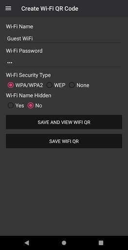 WiFi to QR Code - Generate WiFi QR Code and Share screenshot 1