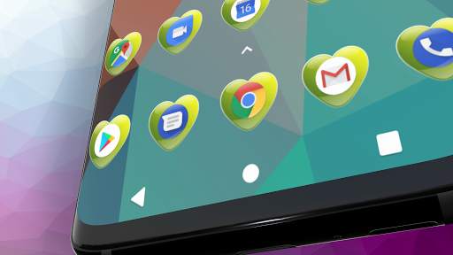 Crystal Heart-Citric : Icon Mask for Nova Launcher screenshot 1