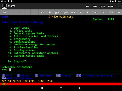 Mocha TN5250 LITE screenshot 7
