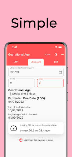 Gestational Age (baby's age) screenshot 2