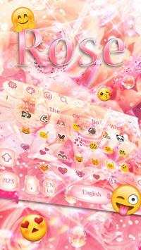 Glitter Roses Keyboard Theme Pink Rose screenshot 3