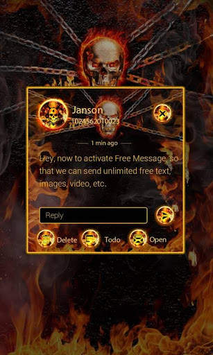 (FREE) GO SMS PRO FIRE THEME screenshot 4
