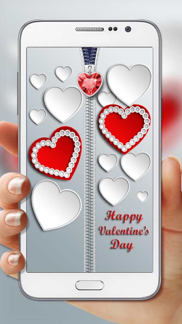Valentines Zipper Lock screenshot 2