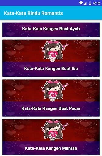 Kata-Kata Rindu Romantis screenshot 2