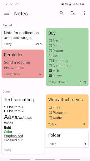 Notes screenshot 1
