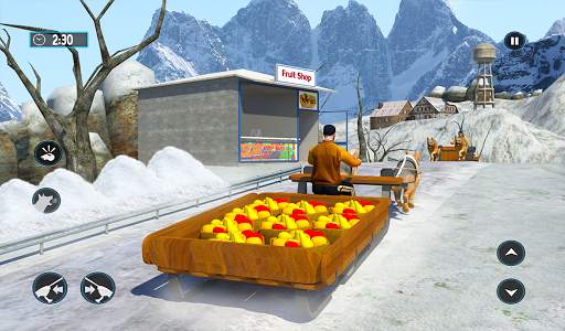 Snow Dog Sledding Transport: Dog Simulator Games screenshot 7
