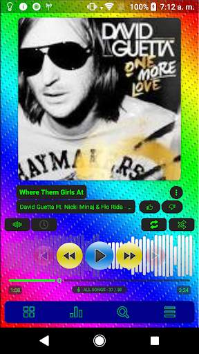 Poweramp v3 skin rainbow screenshot 5