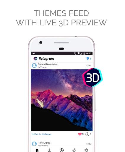 Live Wallpapers Parallax Hologram 4K HD screenshot 2