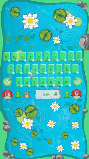 Fish Pond Gravity Keyboard Theme स्क्रीनशॉट 1