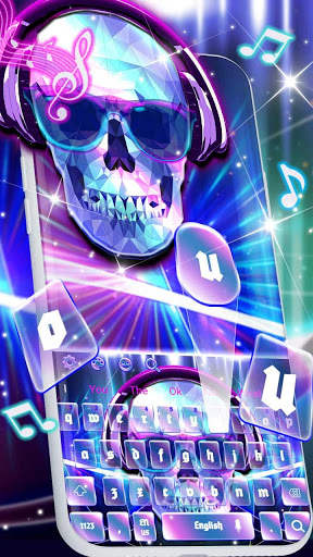 Skullcap DJ keyboard Theme screenshot 2