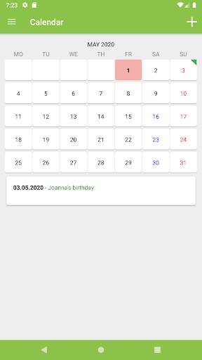 Calendar screenshot 3