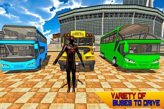 Bus sekolah laba-laba pahlawan mengemudi 2017 screenshot 3