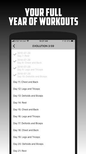 EVOLUTION 3:59 Daily Weight Lifting Program Videos screenshot 3