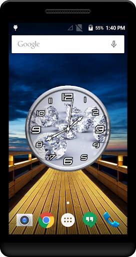 Diamond Clock Live Wallpaper screenshot 2