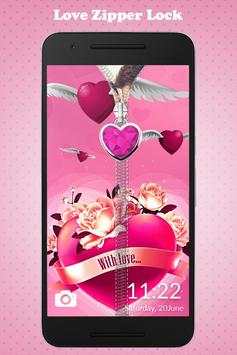 Love Zipper Lock Screen screenshot 1
