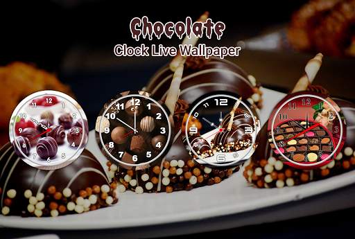 Chocolate Clock Live Wallpaper - Analog Clock screenshot 1