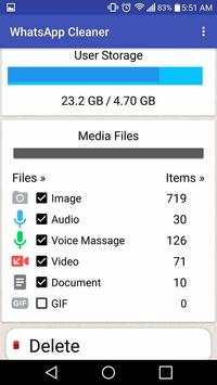 WhatsApp Cleaner Lite 2018 screenshot 1