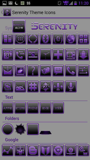 Serenity Launcher Theme Purple screenshot 5