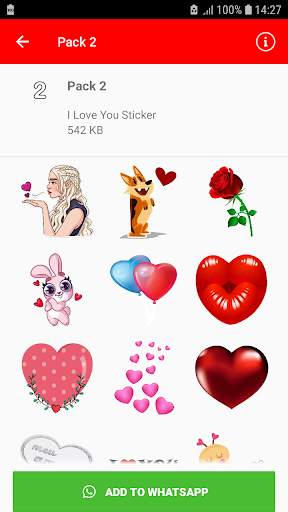 I Love You Sticker - WAStickerApps screenshot 2
