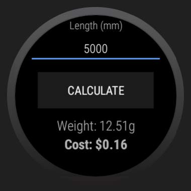 3D Print Material Cost Calculator screenshot 9