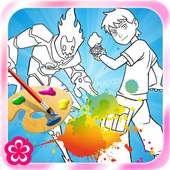 Coloring Ben 10 and Alien Robot