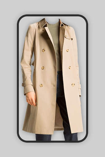 Women Trench Coat Montage Suit Photo Editor screenshot 2