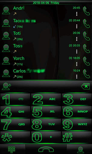 Theme RocketDial Spectra Green Glass screenshot 1