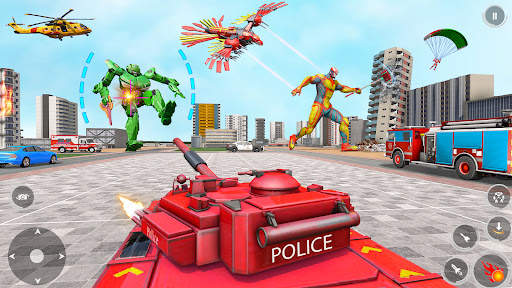 Police Tank Robot Transform 3d screenshot 2
