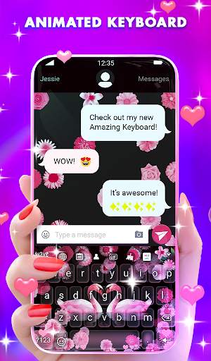 Swans Love Live Wallpaper & Animated Keyboard screenshot 2