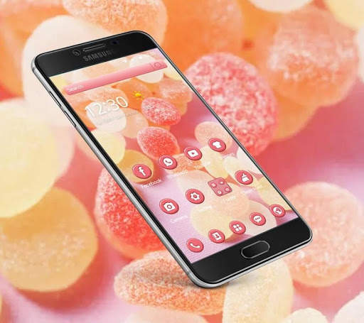 Lollipop and marshmallow pink candy wallpaper screenshot 1