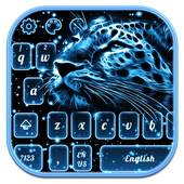 Neon ice Tiger Keyboard Theme 10001003