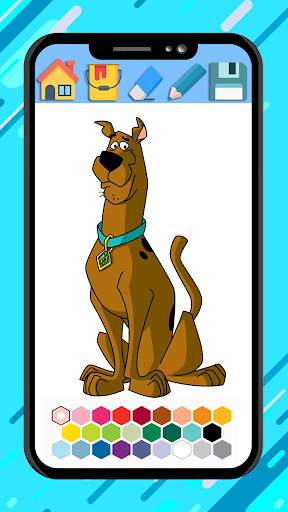 Scooby coloring doo cartoon game screenshot 2