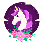 Einhorn-Aufkleber für WhatsApp. icon