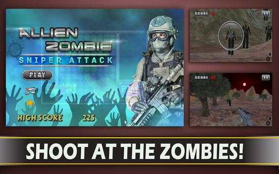 Alien Zombie Sniper Serangan screenshot 10