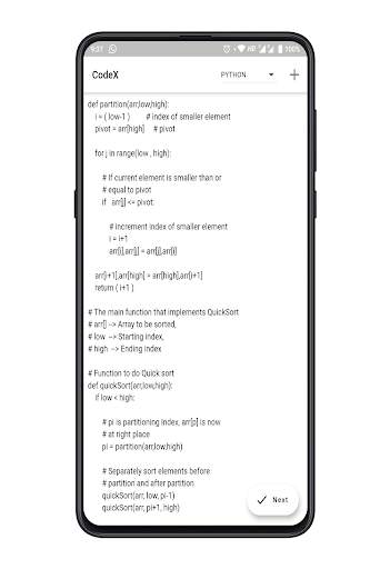 CodeX Compiler - Multi-langauge mobile compiler. screenshot 2