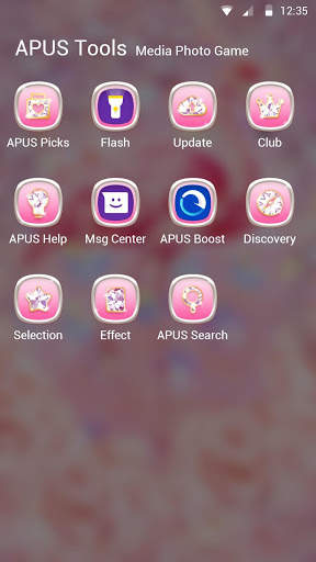 Pink Diamond Flamingo APUS Launcher theme screenshot 3