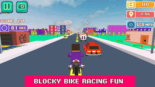 Blocky Moto Rider - Motorcycle SIM screenshot 1