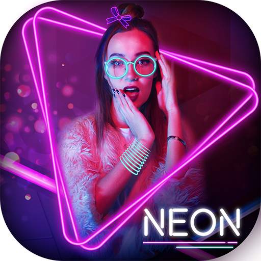 Neon Spiral Photo Editor - Light Neon Crown Camera 1.0