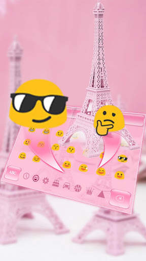Pink Eiffel Tower Keyboard screenshot 3