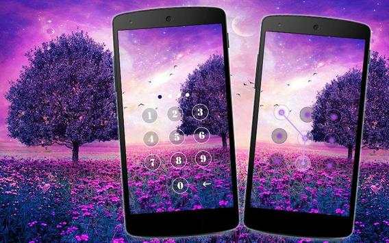 Green Applock Theme Purple screenshot 1