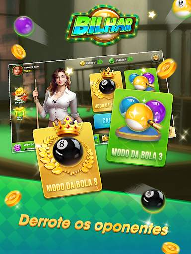 Bilhar - Bilhar bola 8 - Bilhar com jogo de cartas screenshot 9